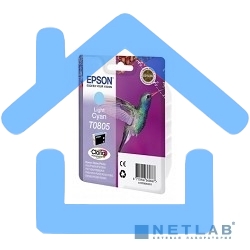 Картридж струйный Epson C13T08054011 светло-голубой для Epson St Ph P50/PX660/PX720WD (330стр.)