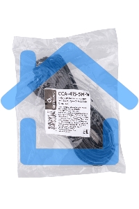 Кабель-разветвитель аудио Cablexpert CCA-415-5M-N, Jack 3.5(M) 3pin/2xJack 3.5(F), 5м, черный, пакет