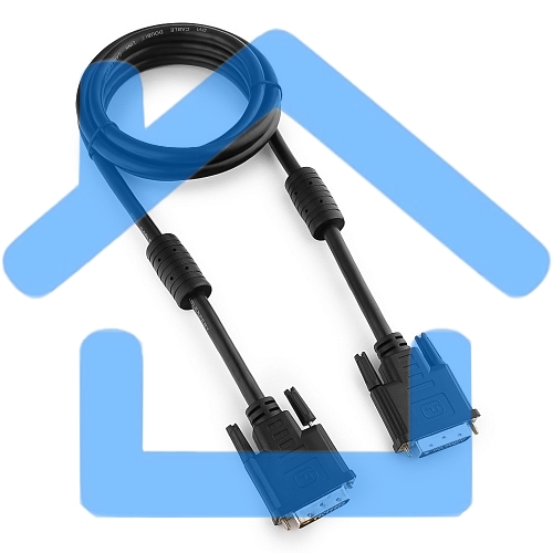 Кабель Кабель DVI-D dual link Gembird/Cablexpert, 25M/25M, 1.8м, черный, экран, феррит.кольца, пакет(CC-DVI2-BK-6)