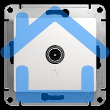 Механизм розетки TV 1-м СП Glossa 1DB белый SchE GSL000191