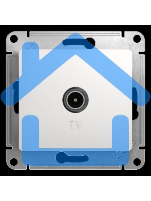 Механизм розетки TV 1-м СП Glossa 1DB белый SchE GSL000191