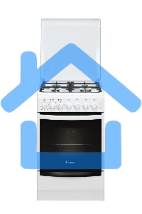 Плита комбинированная Gefest ПГЭ 5102-03 0023 белый, конфорок 4 газовых, духовка 55 л, 50 см x 85 см x 58.5 см