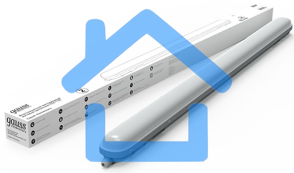 Светильник Gauss 864225236 36Вт 4000K серый