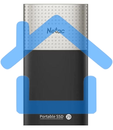 Накопитель SSD External Netac 128Gb Z9 <NT01Z9-128G-32BK> (USB3.2, up to 550/480MBs, 90х47.5х11.5mm, Aluminium+Plastic)