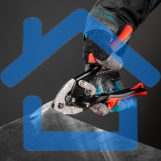 Ножницы по металлу Matrix 250мм пряморежущие обрезиненныерукоятки