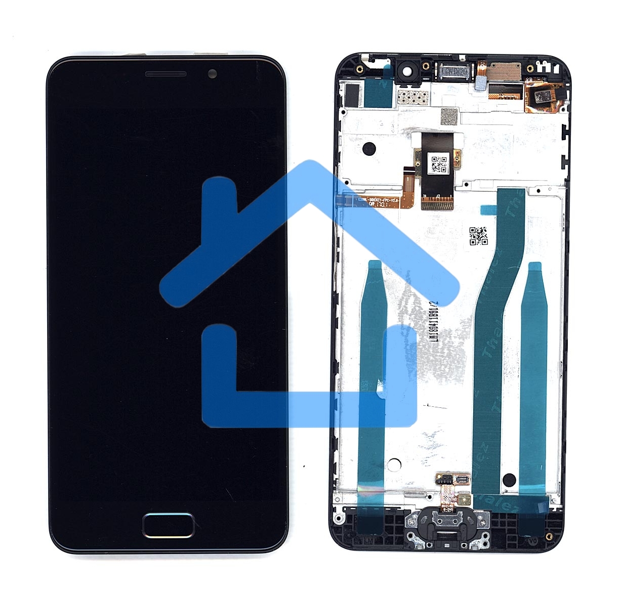 Дисплей для Asus ZenFone 3s Max ZC521TL черный с рамкой