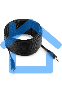 Кабель аудио Cablexpert CCA-404-10M-N, Jack 3.5(M)/Jack 3.5(M), 3pin, 10м, черный, пакет