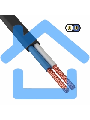 Провод ШВВП 2х0,75 мм² 200 м черный ГОСТ 7399-97