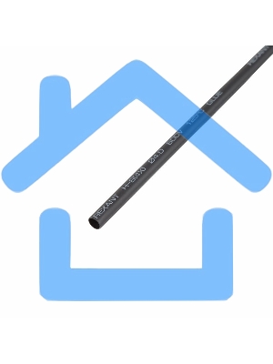 Термоусаживаемая трубка клеевая Rexant 4,0/1,0 мм, (4:1) черная, упаковка 10 шт. по 1 м