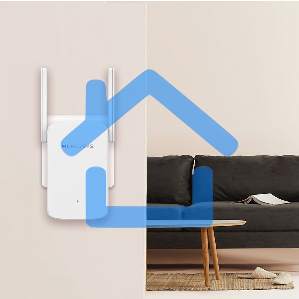 Усилитель сигнала Mercusys ME30 AC1200 Wi-Fi Range Extender, 300 Mbps at 2.4 GHz + 867 Mbps at 5 GHz, 1 x 10/100 LAN, 2× Fixed External Antennas, Wall Plugged, WPS/Reset Button, Signal Indicator, Range Extender/Access Point mode, Adaptive Path Selection
