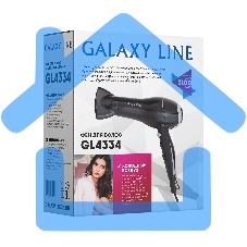 Фен для волос Galaxy Line GL 4334, черный, 2100 Вт, 2 скорости потока воздуха, 3 температурных режима, функция 