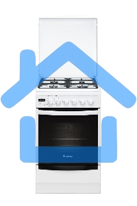 Плита комбинированная Gefest ПГЭ 5102-03 белый, конфорок 4 газовых, духовка 55 л, 50 см x 85 см x 58.5 см