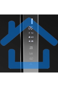 Холодильник Maunfeld MFF177NFB черный глянц. двухкамерный 263/170л морозилка сбоку, No Frost, Side by Side