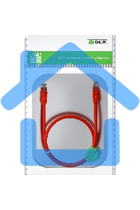 Патч-корд GCR прямой 7.5m UTP кат.6, красный, 24 AWG, ethernet high speed, RJ45, T568B, GCR-52707
