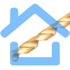 Сверло спиральное по металлу Matrix 10 x 300мм, HSS, нитридтитановое покрытие