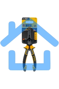 Длинногубцы прямые Denzel 205 мм, трехкомпонентные рукоятки