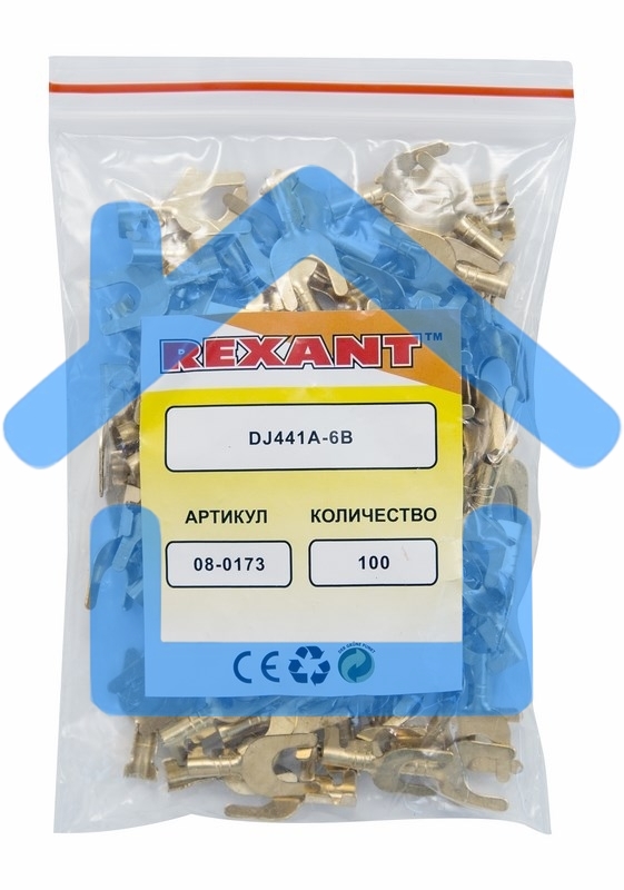 Наконечник вилочный Rexant 6.5 мм, 1-1.5 мм² (НВ 1.5-6)