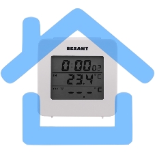 Электронный термометр с часами и беспроводным выносным датчиком Rexant