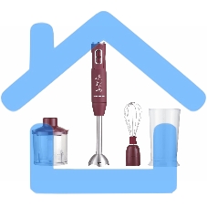 Блендер погружной Willmark WHB-1450PS (500Вт,турбо режим,Soft t, венчик, колка льда, измельч,фиолет)