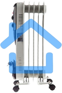 Обогреватель масляный Ресанта ОМПТ- 5Н (5 секций), белый, 1000 Вт, 10 м2, термостат 67/3/2