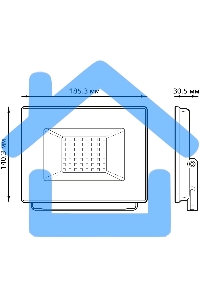 Прожектор светодиодный Gauss Elementary 50W 3510lm IP65 6500К белый
