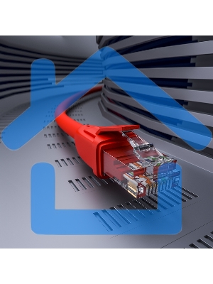 Патч-корд GCR прямой 7.5m UTP кат.6, красный, 24 AWG, ethernet high speed, RJ45, T568B, GCR-52707