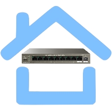 Неуправляемый Ethernet-коммутатор IP-COM G1110PF-8-102W 9GE+1SFP с 8 портами PoE Неуправляемый Ethernet-коммутатор IP-COM G1110PF-8-102W 9GE+1SFP с 8 портами PoE