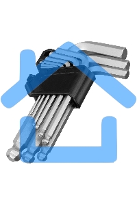 Набор ключей имбусовых Сибртех HEX, 2-12 мм, CrV, 9 шт., с шаром