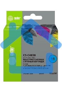 Картридж струйный Cactus CS-C4838 желтый (29 мл) для №11 HP 2000/2500/1000/1100/1200
