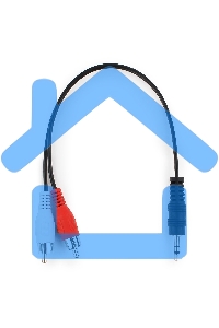 Кабель аудио Cablexpert CCA-458-0.2M-N, Jack 3.5(M)/2xRCA, 0.2м, черный, пакет