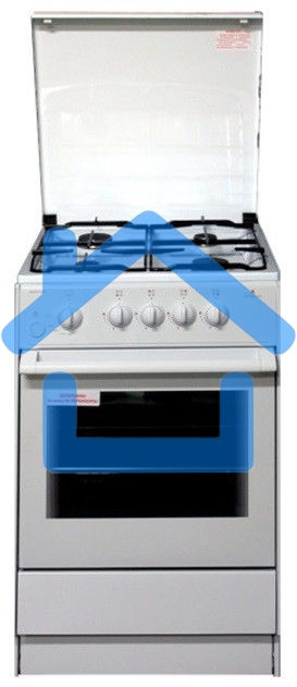 Плита газовая Darina 1B GM 441 005 W белый/черный, конфорок 4 шт, духовка 50 л, 50 см x 85 см x 51 см