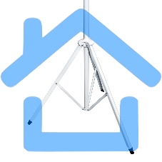 Экран 127x127см TriScreen 1:1 напольный рулонный белый71'