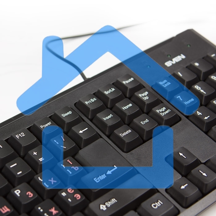 Клавиатура Keyboard SVEN Standard 303 Power USB+PS/2 черная SV-03100303PU