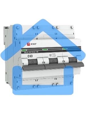 Выключатель автоматический EKF mcb47100-3-63C-pro 3P 63А (C) 10kA ВА 47-100 EKF PROxima