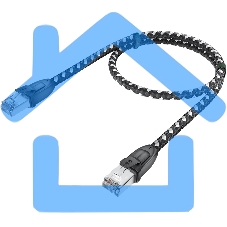 Патч-корд GCR PROF прямой 5.0m, UTP медь кат.6, STRONG черно-белый нейлон, ethernet high speed 10 Gbит/с, T568B, GCR-52779