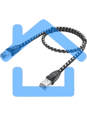 Патч-корд GCR PROF прямой 5.0m, UTP медь кат.6, STRONG черно-белый нейлон, ethernet high speed 10 Gbит/с, T568B, GCR-52779