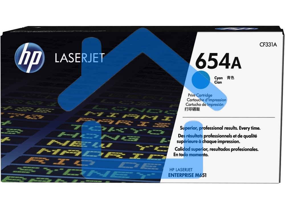 Тонер Картридж HP 654A CF331A голубой для HP CLJ Ent M651n/M651dn/M651xh/M680dn/M680f (15000стр.)