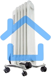 Обогреватель масляный Ресанта ОМПТ- 5Н (5 секций), белый, 1000 Вт, 10 м2, термостат 67/3/2