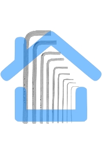 Набор ключей СИБРТЕХ имбусовых HEX, 1,5–10 мм, 45x, закаленные, 9 шт., удлиненные, никель.Сибртех 12318