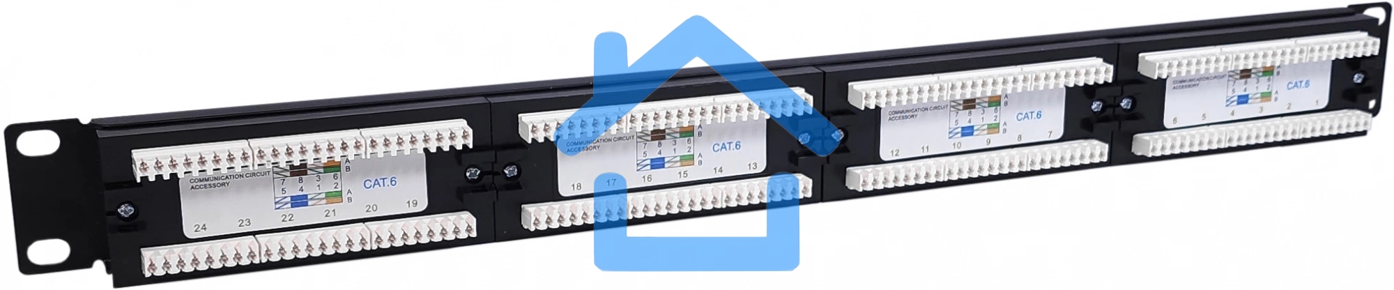 Патч-панель  NTSS-PP-1U-24-UTP-RJ45-6-D 19