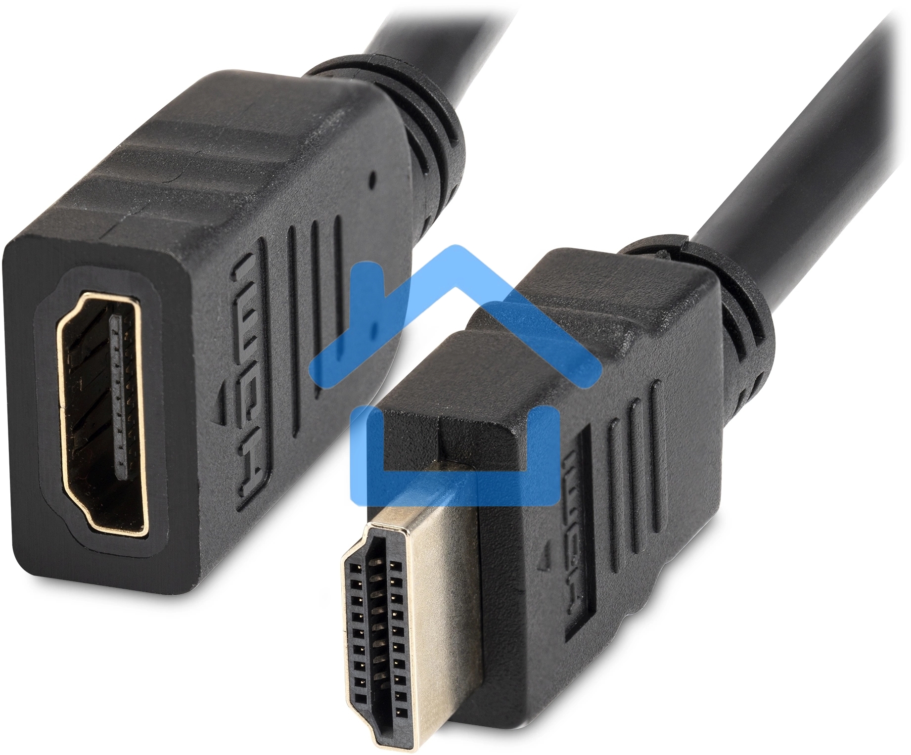 Кабель-удлинитель аудио-видео Buro HDMI (m)/HDMI (f) 3м. позолоч.конт. черный BU-HDMI2.0-EXTND-3M