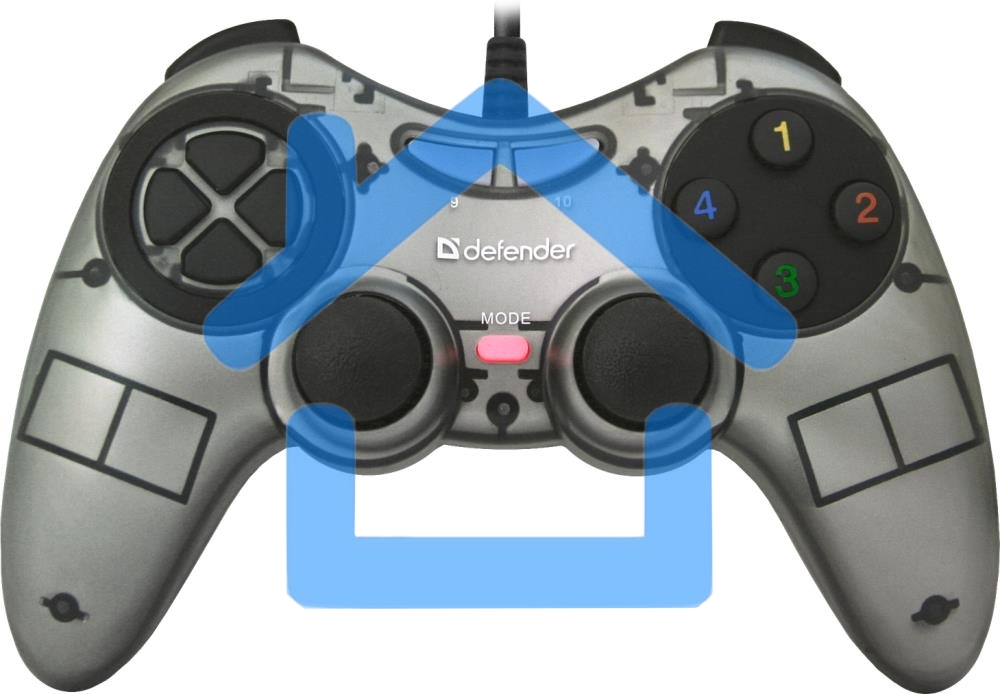 Геймпад Defender Zoom USB Xinput, 10 кнопок, 2 стика