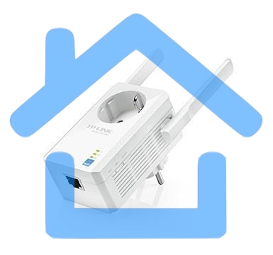 Сетевой адаптер TP-Link SOHO TL-WA860RE 300Mbps Wireless N Wall Plugged Range Extender with AC Passthrough, QCA(Atheros), 2T2R, 2.4GHz, 802.11b/g/n, 1 10/100Mbps LAN port, Range Extender button, Range Extender mode, suppo поставляется без кабеля RJ-45