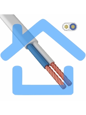 Провод ШВВП 2х0,5 мм² 300 м белый ГОСТ 7399-97