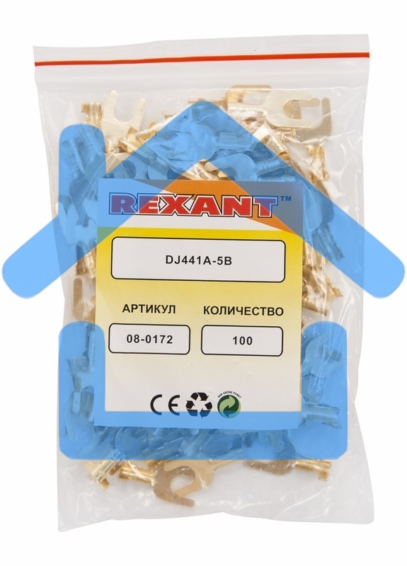 Наконечник вилочный Rexant 5.5 мм, 1-1.5 мм² (НВ 1.5-5)