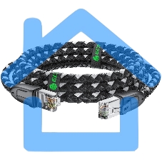 Патч-корд GCR PROF прямой 5.0m, UTP медь кат.6, STRONG черно-белый нейлон, ethernet high speed 10 Gbит/с, T568B, GCR-52779