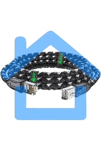 Патч-корд GCR PROF прямой 5.0m, UTP медь кат.6, STRONG черно-белый нейлон, ethernet high speed 10 Gbит/с, T568B, GCR-52779