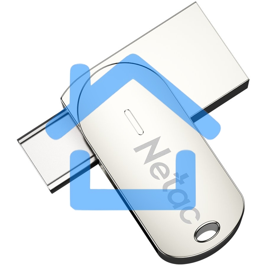 Флешка USB R/W Netac USB Drive U785C USB3.0+TypeC 64Gb, retail version