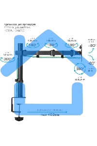 Кронштейн для монитора Kromax CASPER-507 черный 4 шт/уп. 10