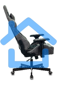 Кресло игровое Бюрократ VIKING 7 KNIGHT B FABRIC черный текстиль/эко.кожа крестовина металл/пластик